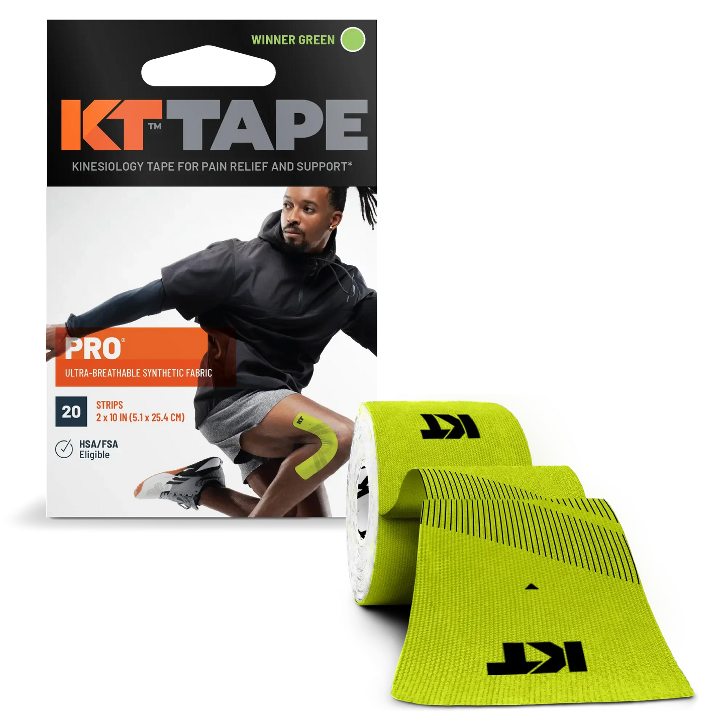 KT Tape Pro® Synthetic Kinesiology Tape – Precut Strips