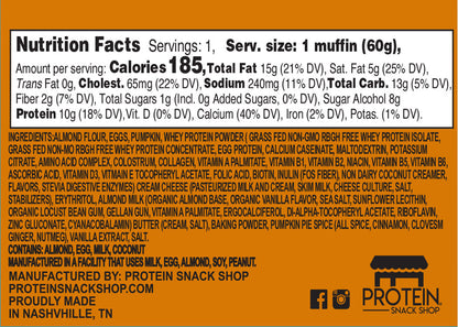 Pumpkin Cream Cheese Protein Muffin, 5-Ct, Low Carb, Gluten-Free