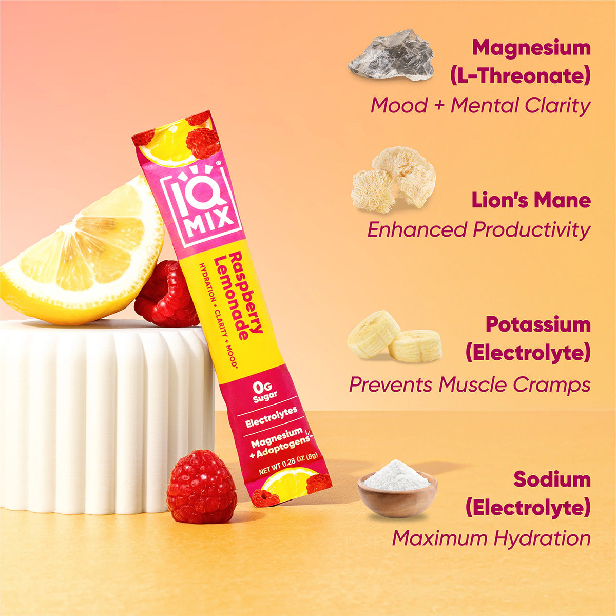 Raspberry Lemonade (20 Sticks) - IQ Bar - The Track and Field Store