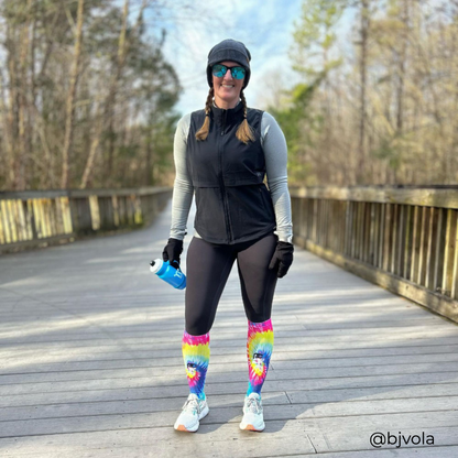 Marathon Printed, Rainbow Tie Dye - ProCompression - The Track and Field Store