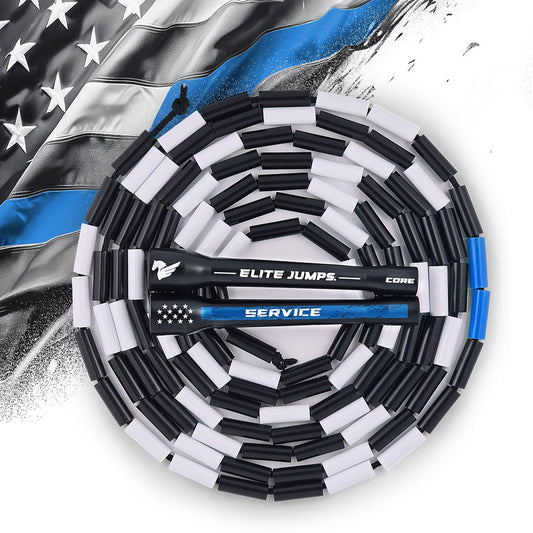 THIN BLUE LINE - Beaded Jump Rope - Elite Jumps