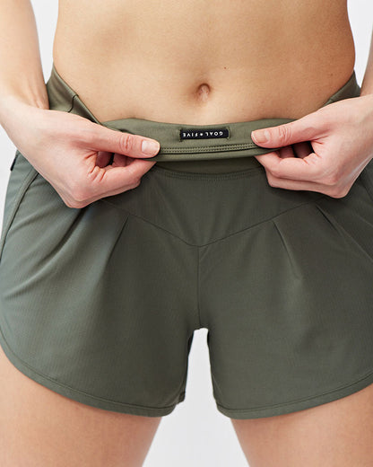 Sheva Women's High Rise Running Shorts Goal Five
