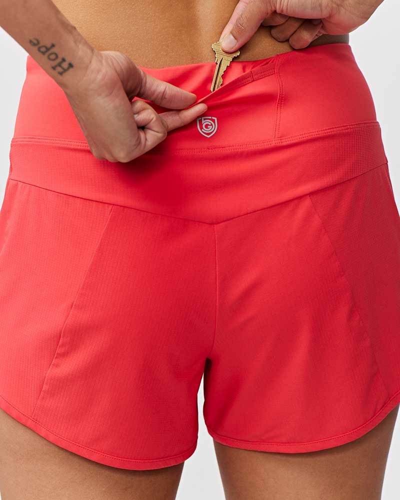 Sheva Women's High Rise Running Shorts Goal Five