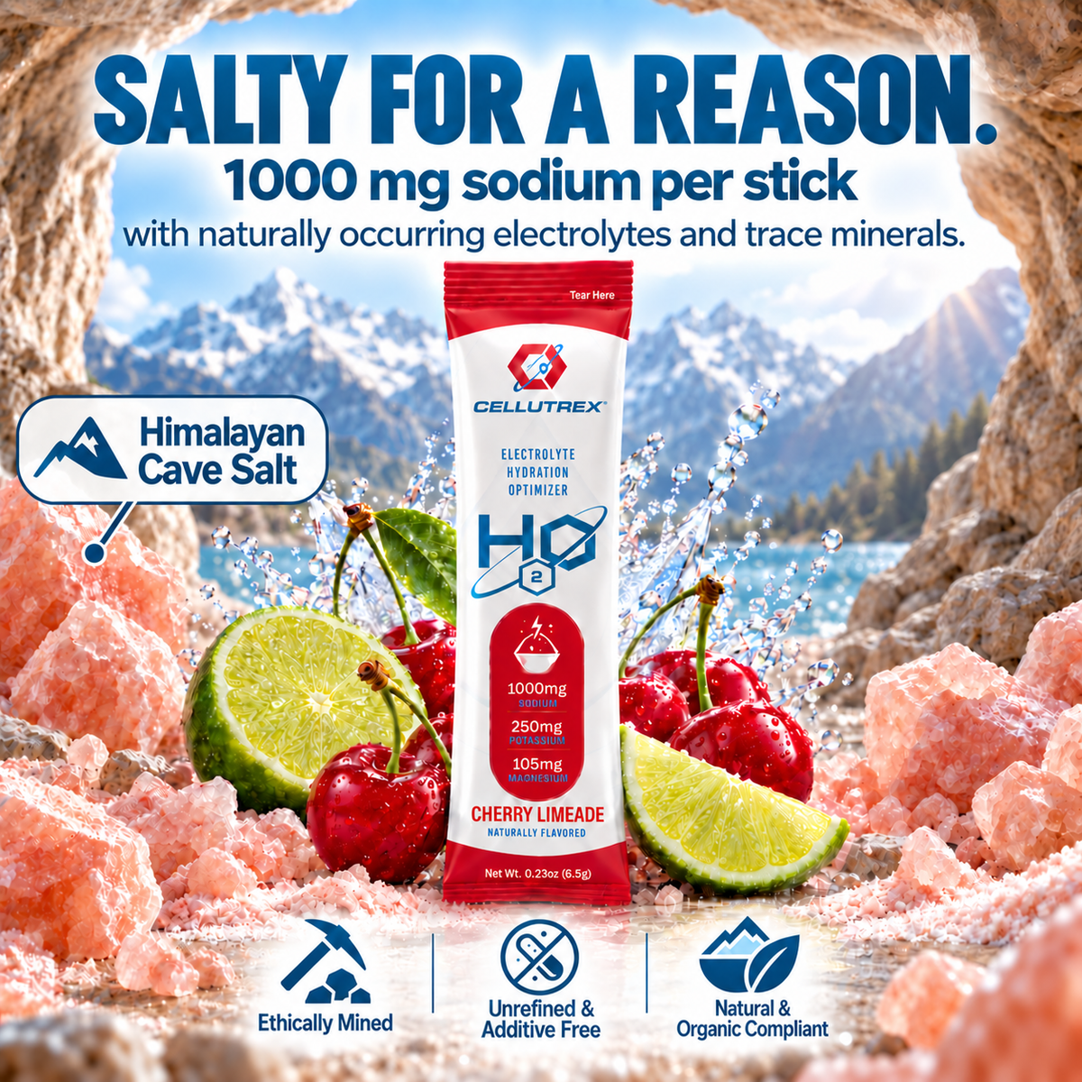 H2O ELECTROLYTES™ - Cherry Limeade | Zero Sugar Electrolyte Powder