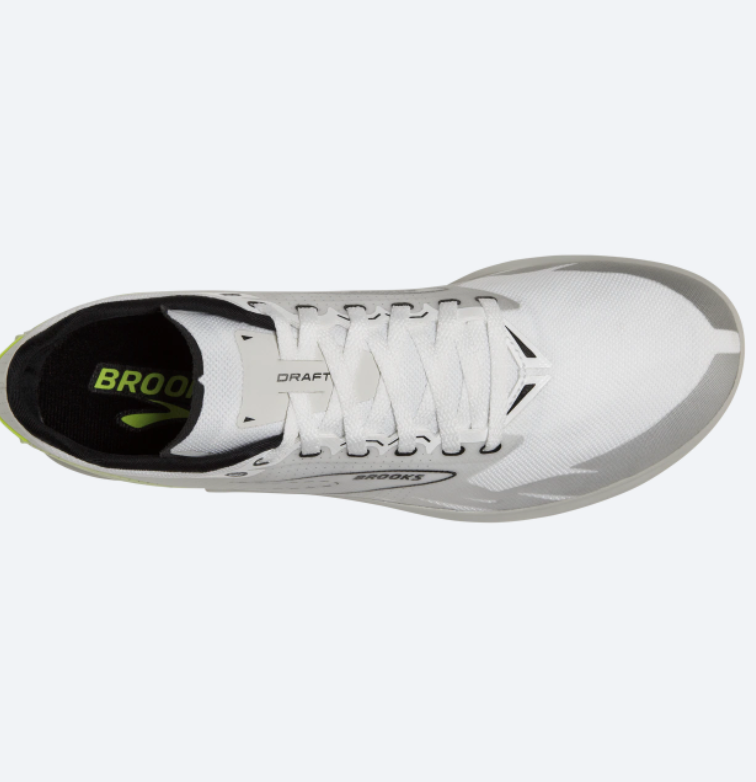 Unisex Draft XC Spikeless - White, Black, and Nightlife - BROOKS - The Track and Field Store