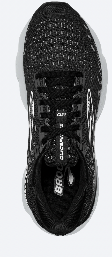 Women's Glycerin GTS 20 - Black, White, and Alloy - BROOKS - The Track and Field Store