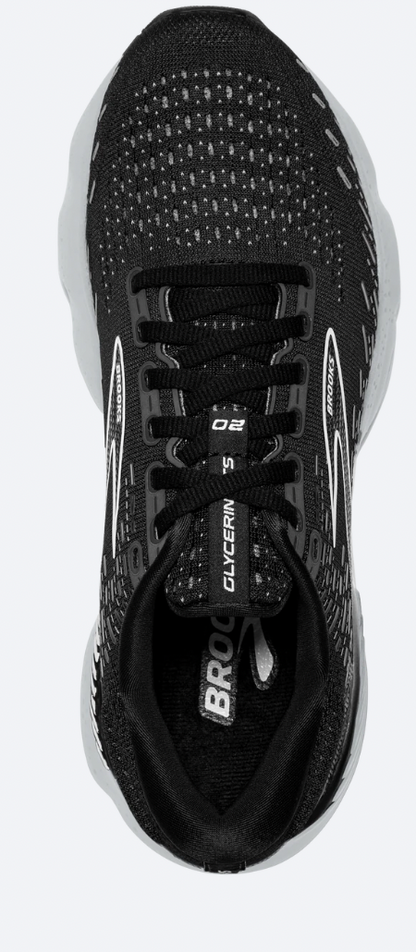 Women's Glycerin GTS 20 - Black, White, and Alloy - BROOKS - The Track and Field Store