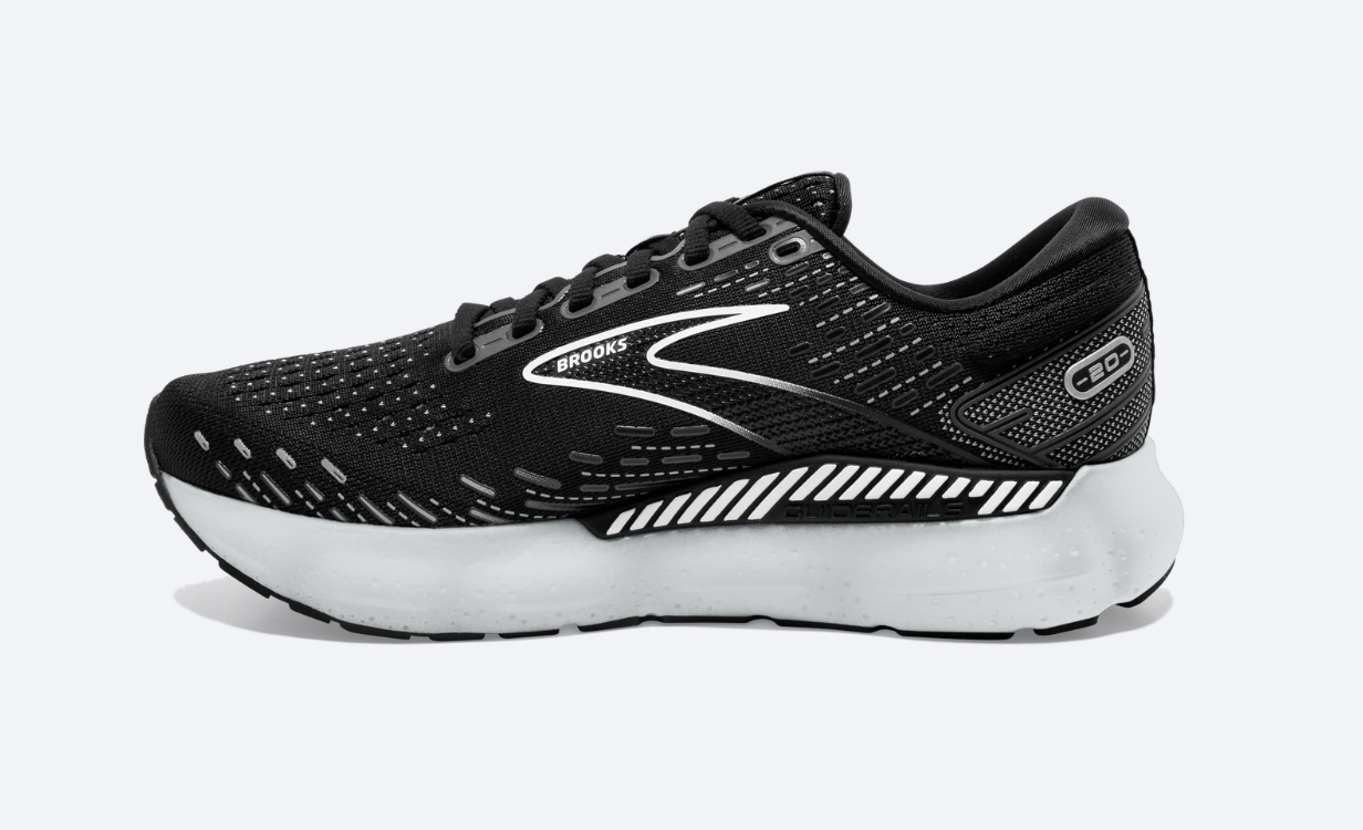 Women's Glycerin GTS 20 - Black, White, and Alloy - BROOKS - The Track and Field Store