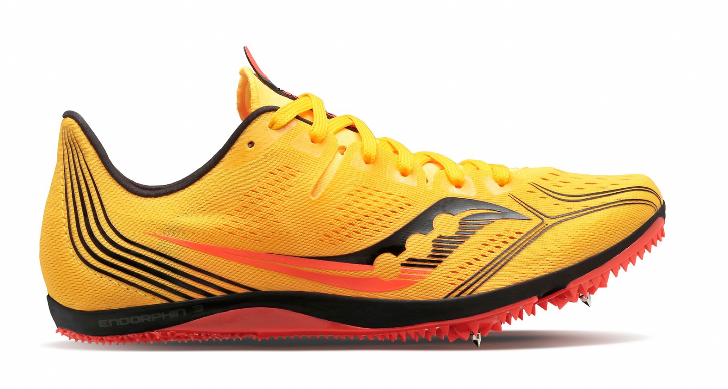 Women's Endorphin 3 Spike - Vizigold and Vizired - SAUCONY - The Track and Field Store