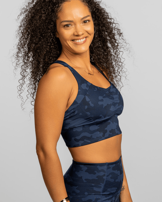 Gametime Bra – Looker (Navy Camo) - Handful