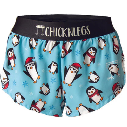 Women's Slippery Bois Penguins 1.5" Split Shorts - ChicknLegs Triathlete Store