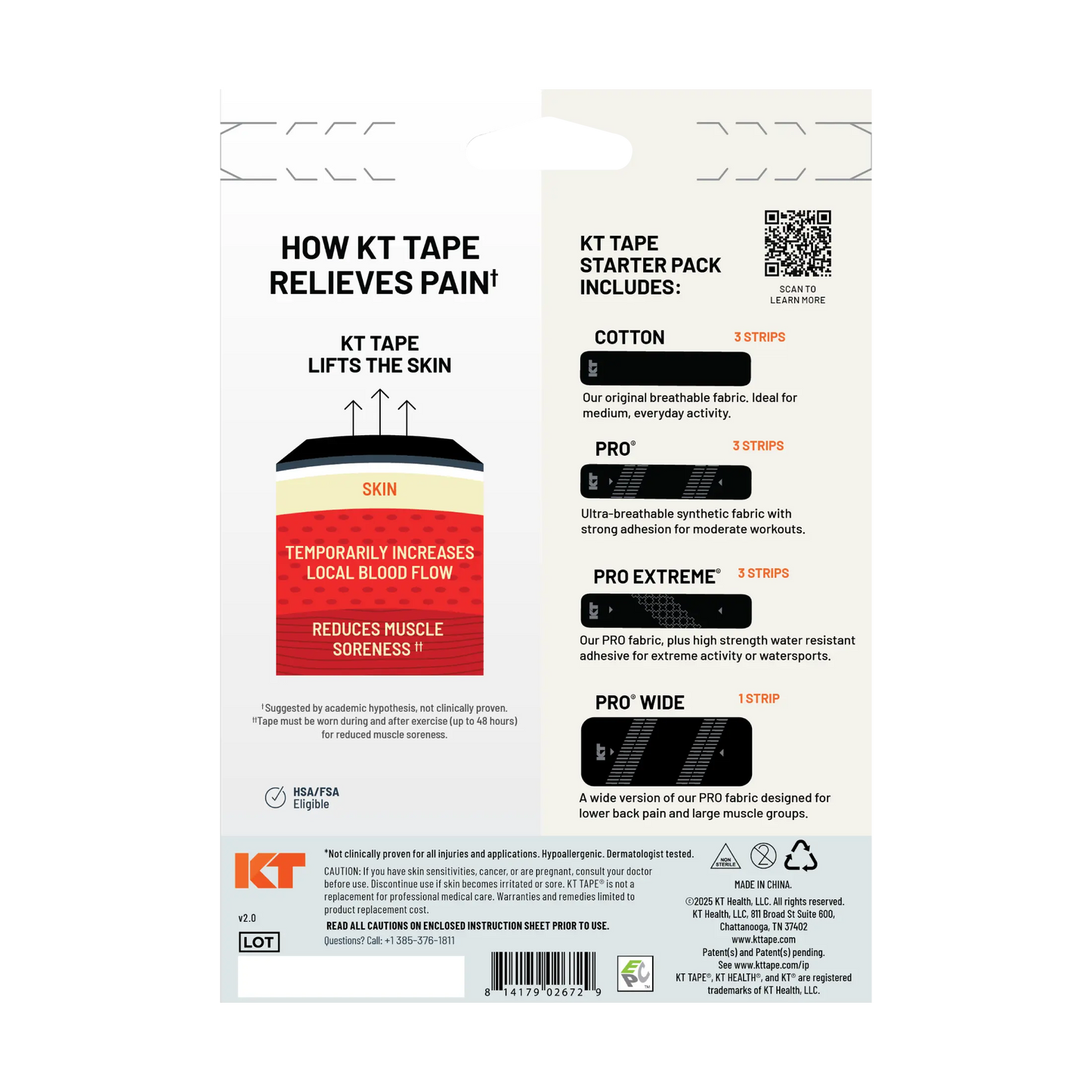 KT Tape Starter Pack Kinesiology Tape Kit