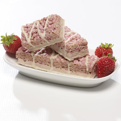 Strawberry Cream Protein Rice Crispy Treats - 15g Protein, Low Carb 4g Net, High Fiber, Soft & Chewy - Wholesome Provisions