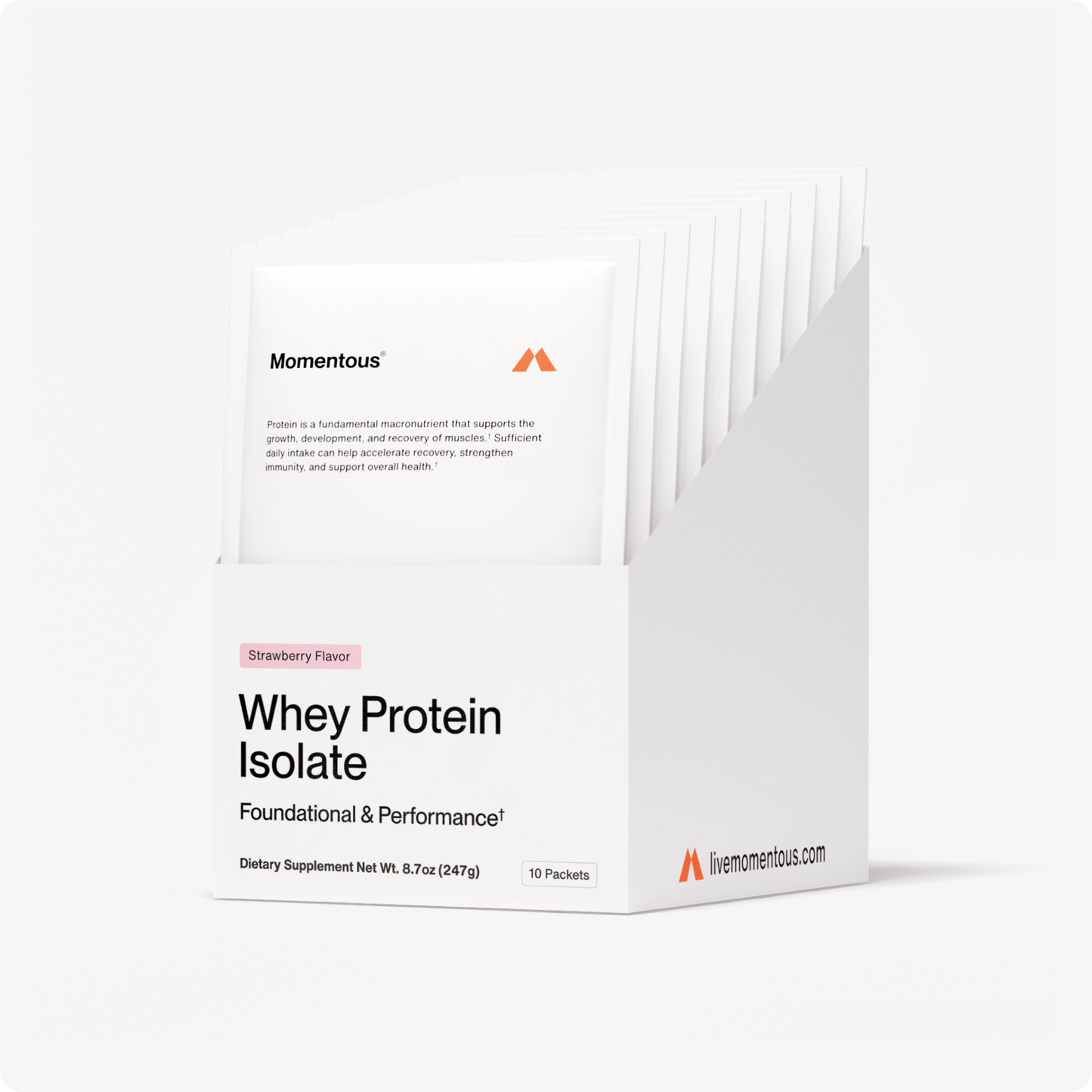 Grass-Fed Whey Protein 10-Travel Packs - Momentous