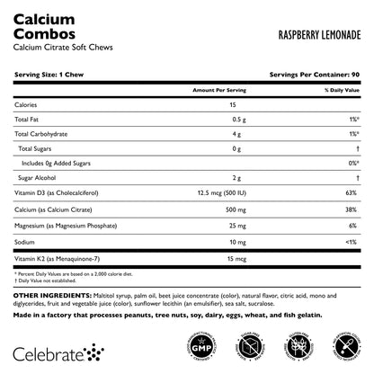 Calcium Citrate Soft Chew Combos - Celebrate Vitamins Celebrate Vitamins
