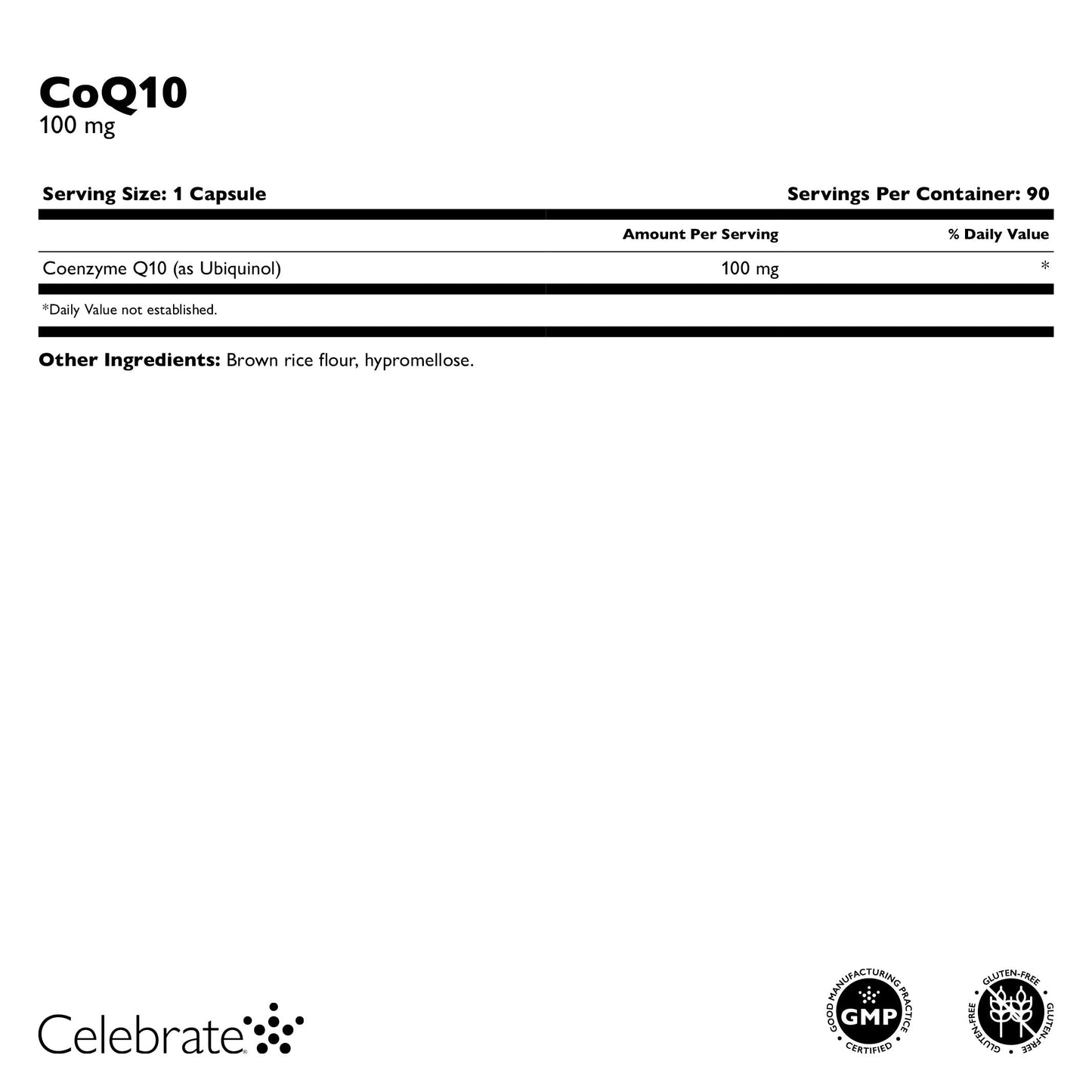 CoQ10 (Coenzyme Q10), 100mg - Celebrate Vitamins Celebrate Vitamins