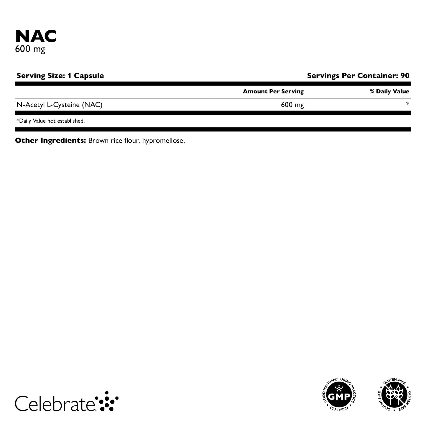 NAC (N-Acetyl Cysteine), 600mg