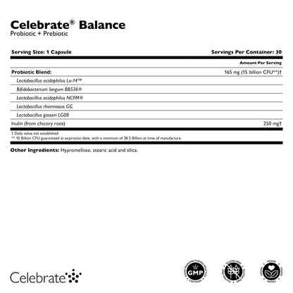 Celebrate® Balance Probiotic + Prebiotic - Celebrate Vitamins Celebrate Vitamins