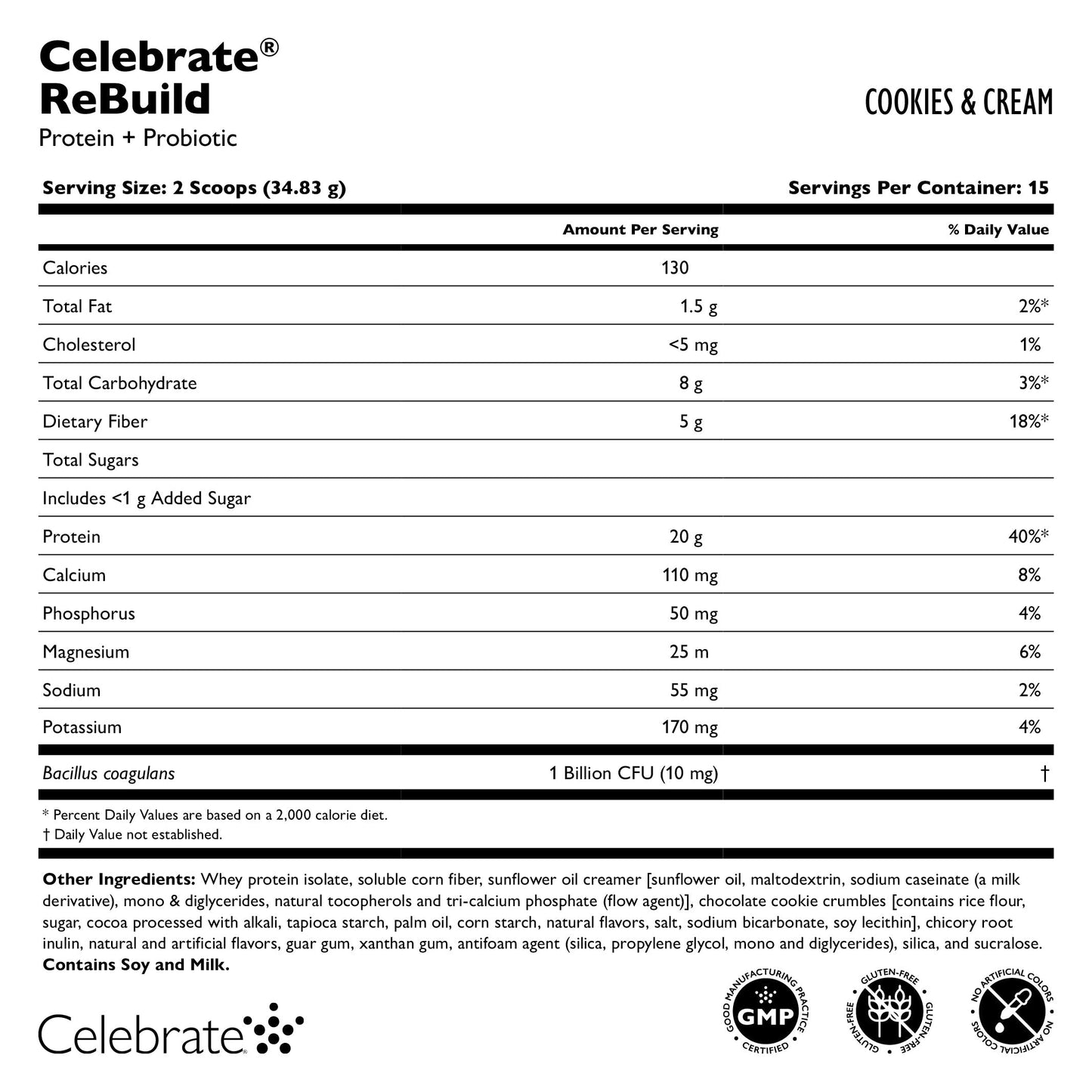 Celebrate® ReBuild Protein + Probiotic Powder - Celebrate Vitamins Celebrate Vitamins