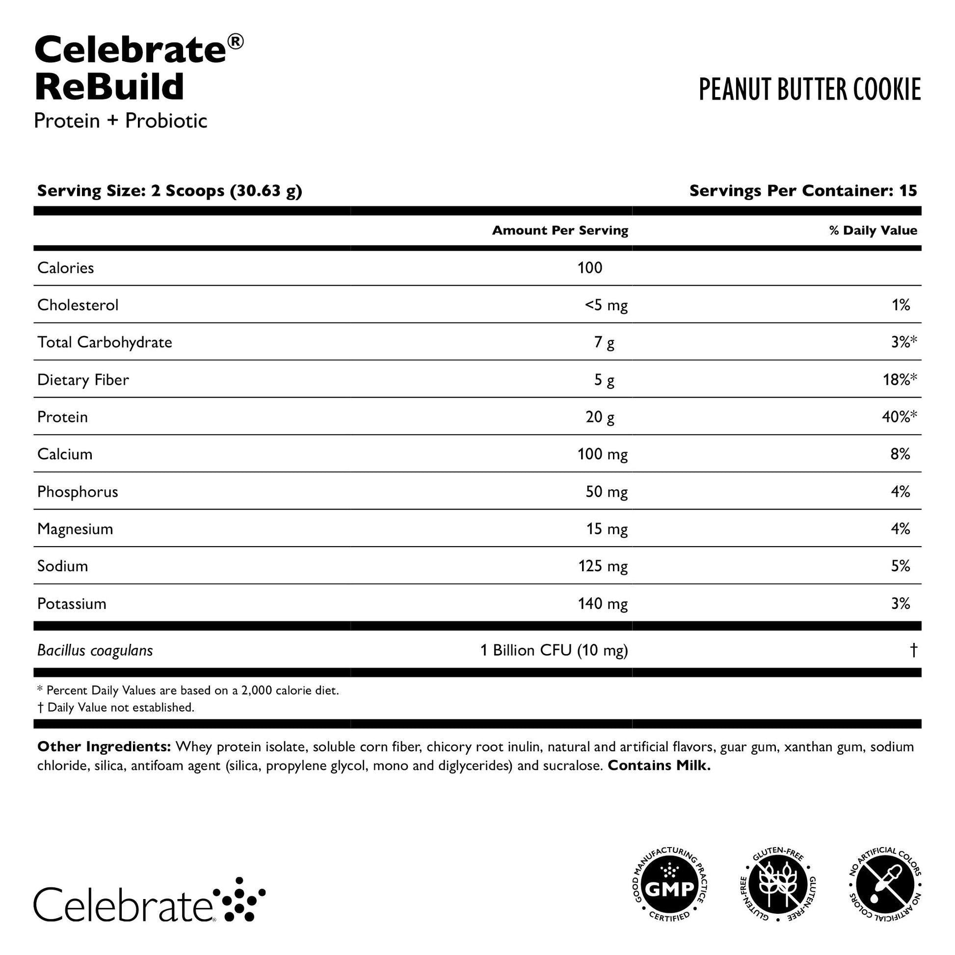 Celebrate® ReBuild Protein + Probiotic Powder - Celebrate Vitamins Celebrate Vitamins