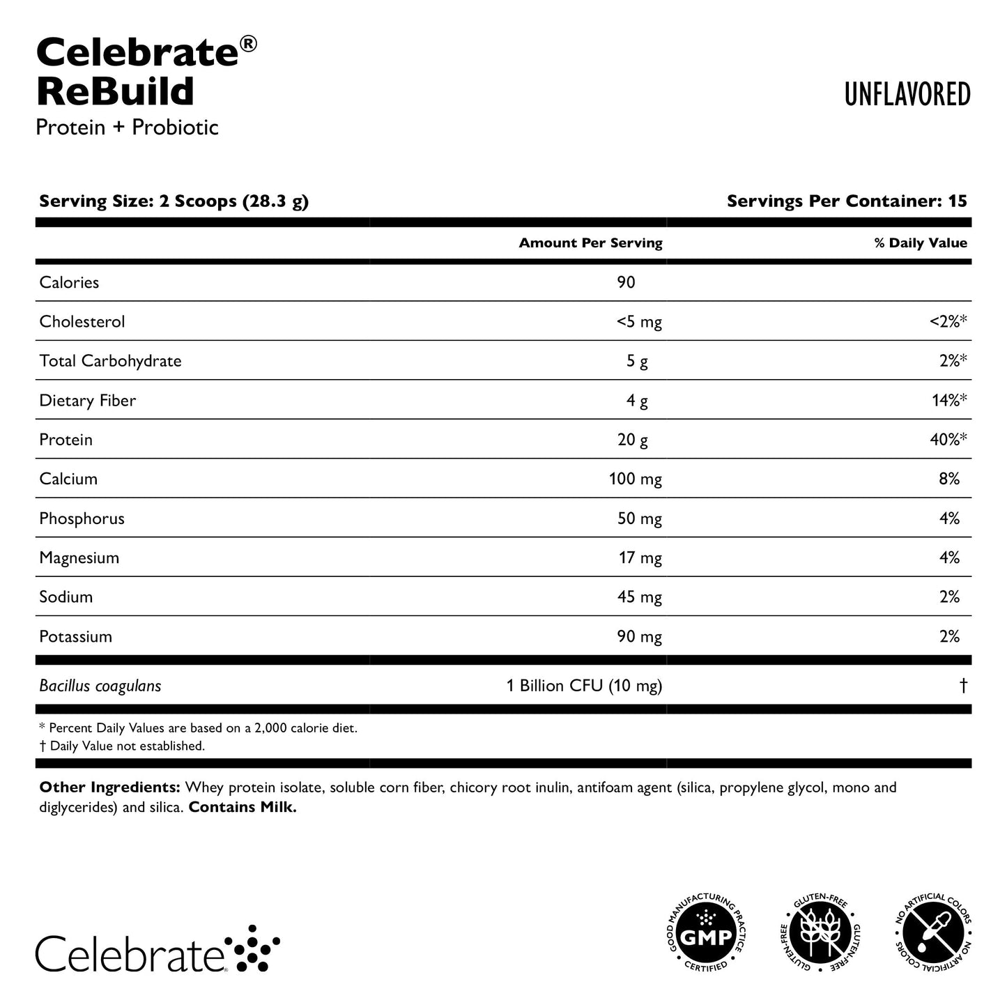 Celebrate® ReBuild Protein + Probiotic Powder - Celebrate Vitamins Celebrate Vitamins