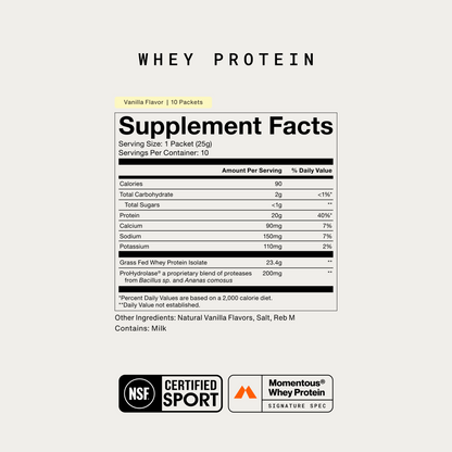 Whey Protein Isolate 10-Travel Packs