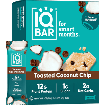 Toasted Coconut Chip (12 Bars) - IQ Bar - The Track and Field Store