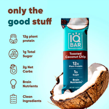 Toasted Coconut Chip (12 Bars) - IQ Bar - The Track and Field Store