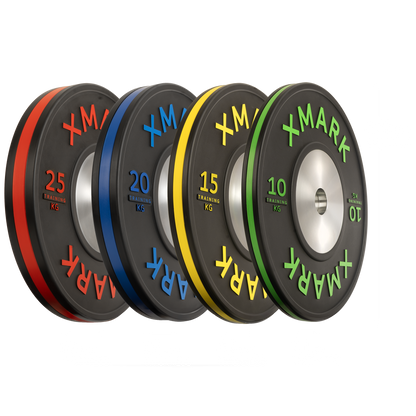 Striped Premium IWF Training Bumper Plates (KG) Pairs and Sets
