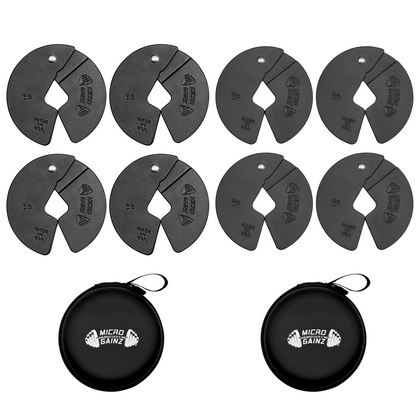 Micro Gainz Double Pack of 1LB & 1.25LB Dumbbell Fractional Weight Plates - The Track and Field Store