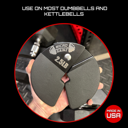 Micro Gainz Double Pack of PVC Dip Coated 1.25LB & 2.5LB Dumbbell Fractional Weight Plates