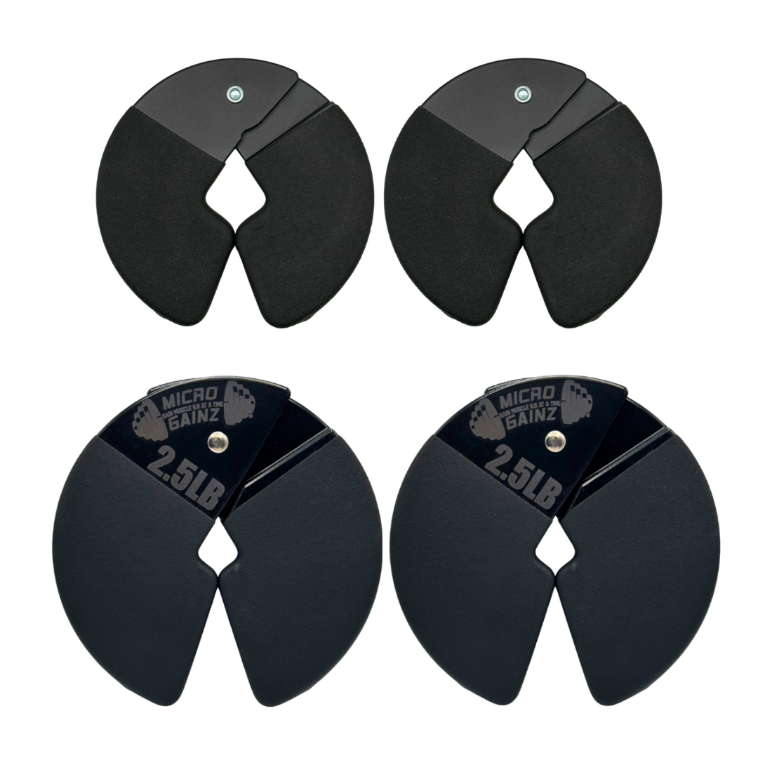 Micro Gainz Double Pack of PVC Dip Coated 1.25LB & 2.5LB Dumbbell Fractional Weight Plates - The Track and Field Store