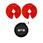 Red 1.25LB Dumbbell Fractional Weight Plates - Micro Gainz - The Track and Field Store