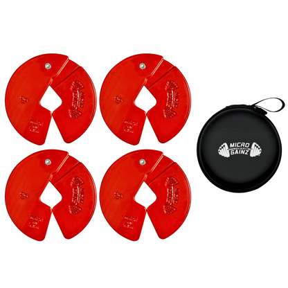 Red 1.25LB Dumbbell Fractional Weight Plates - Micro Gainz - The Track and Field Store