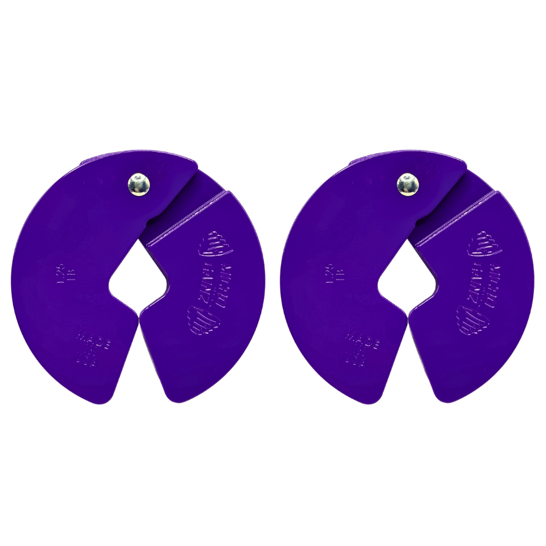 Micro Gainz Purple 1.25LB Dumbbell Fractional Weight Plates - The Track and Field Store