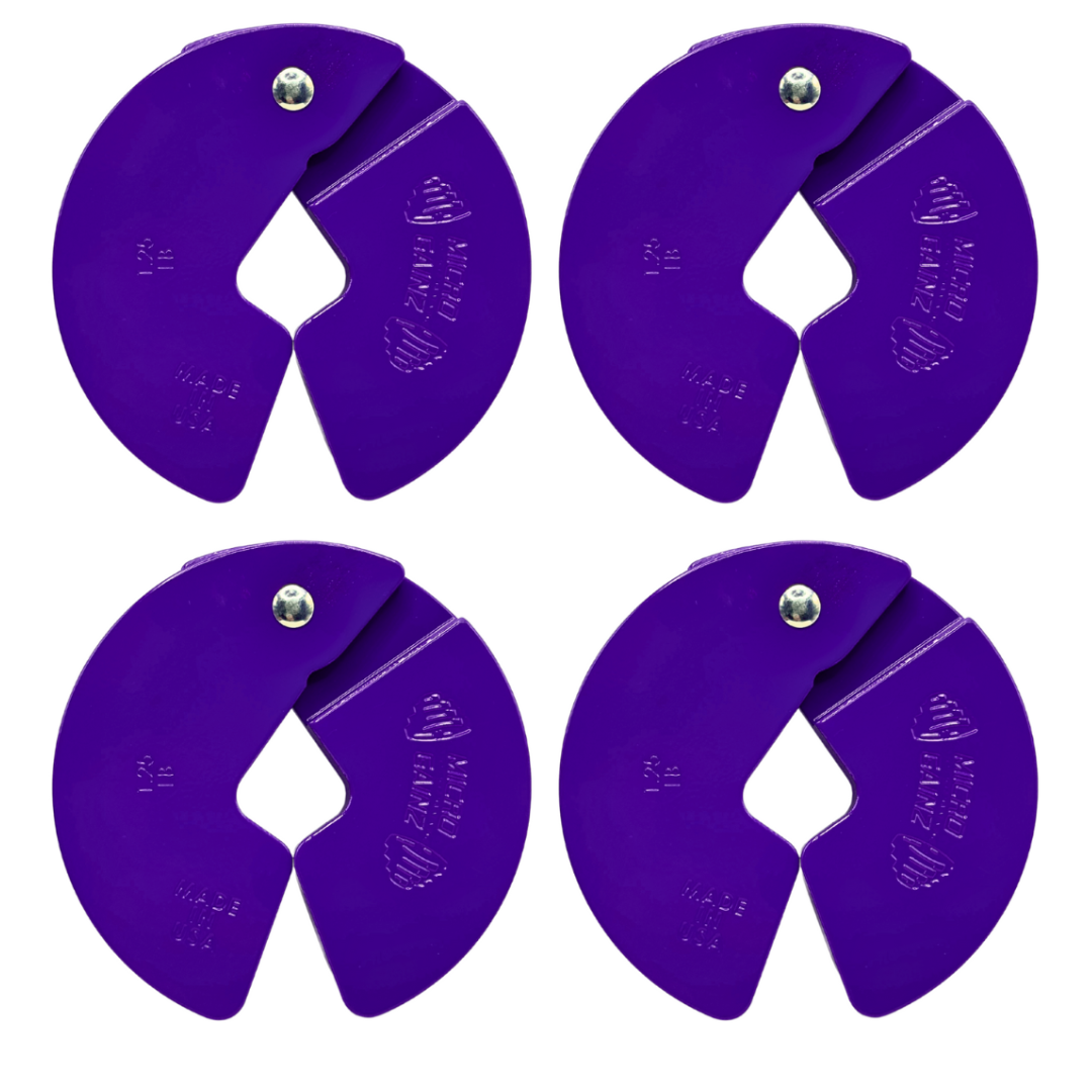Micro Gainz Purple 1.25LB Dumbbell Fractional Weight Plates - The Track and Field Store