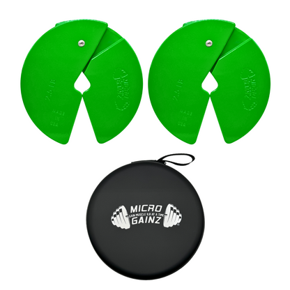 Green 2.5LB Dumbbell Fractional Weight Plates - Micro Gainz - The Track and Field Store