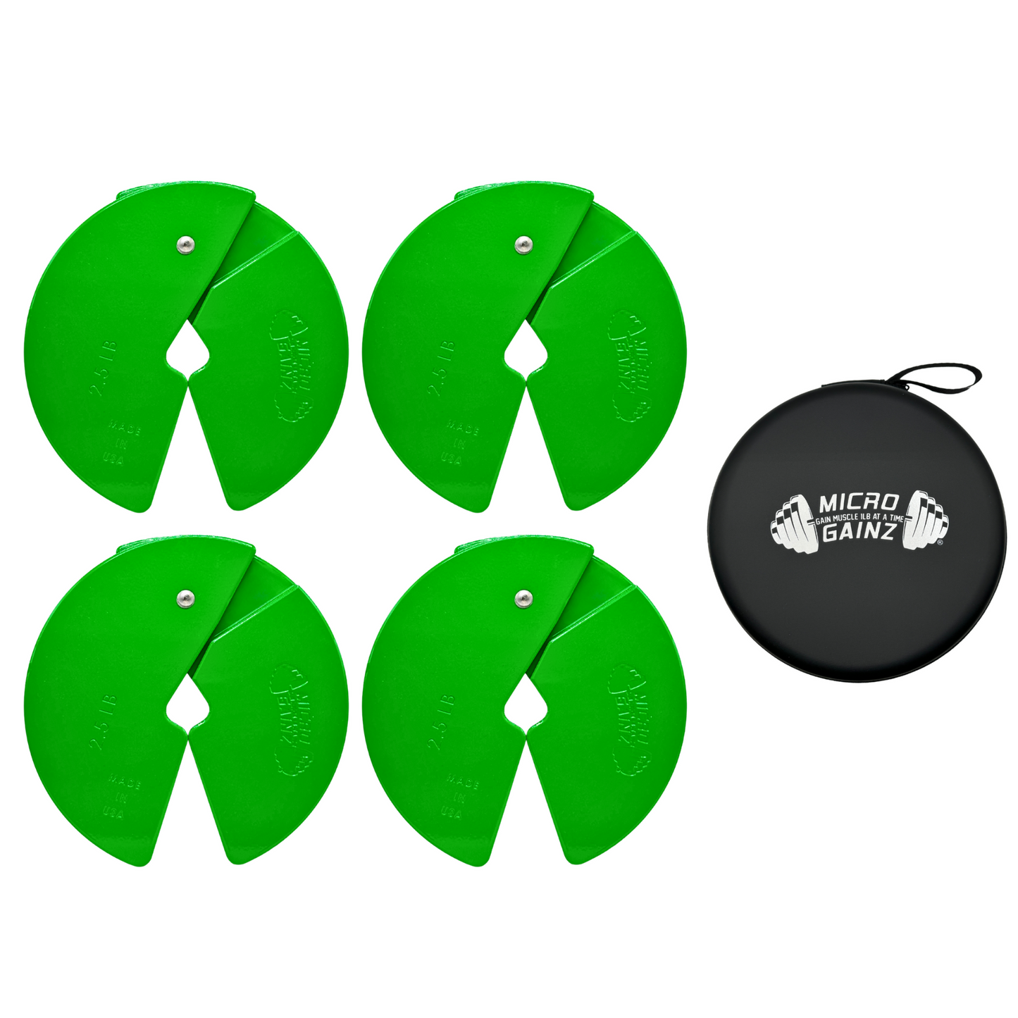 Green 2.5LB Dumbbell Fractional Weight Plates - Micro Gainz - The Track and Field Store