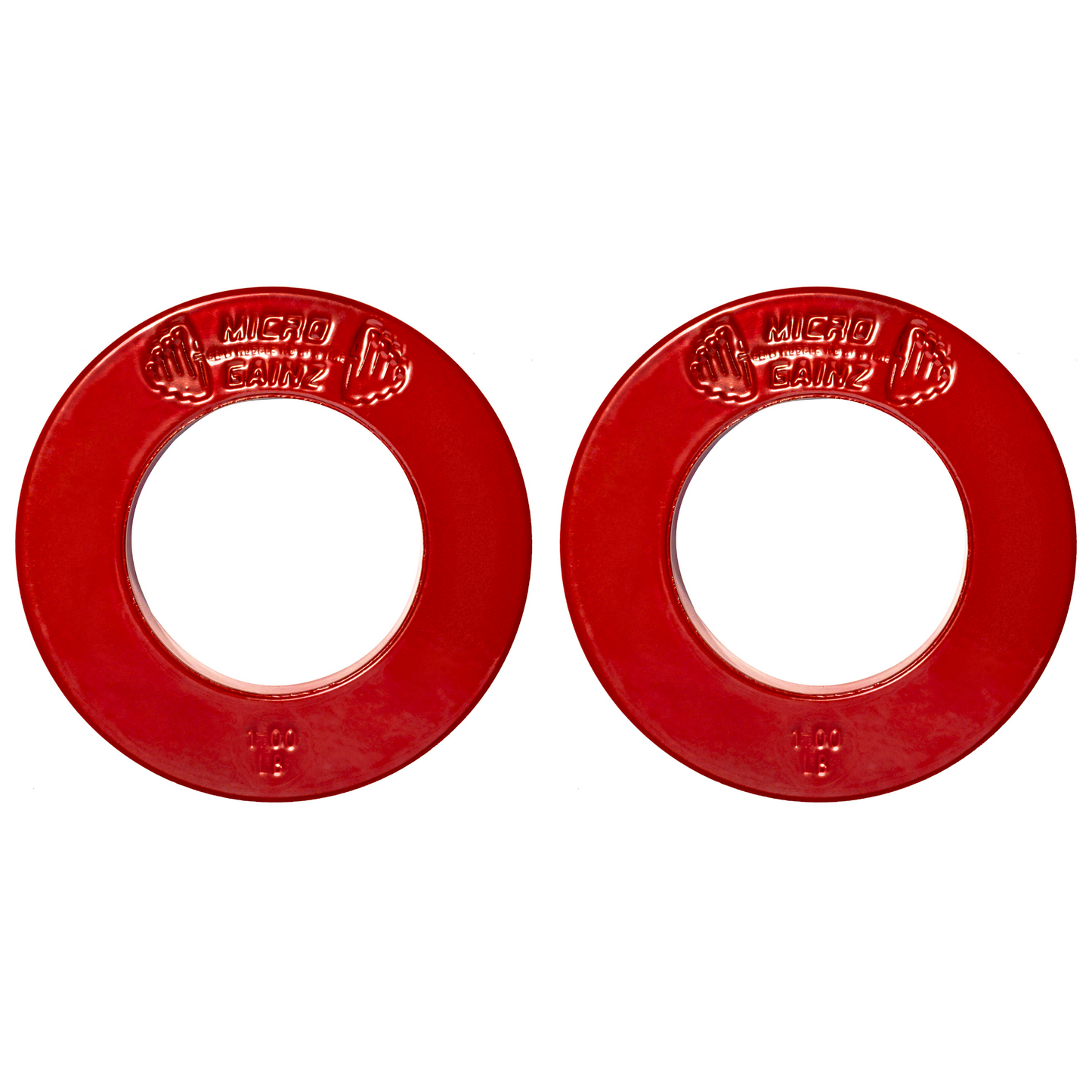Micro Gainz Olympic Size Fractional Weight Plates Pair of 1LB Plates