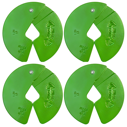 Green 1.25LB Dumbbell Fractional Weight Plates - Micro Gainz - The Track and Field Store