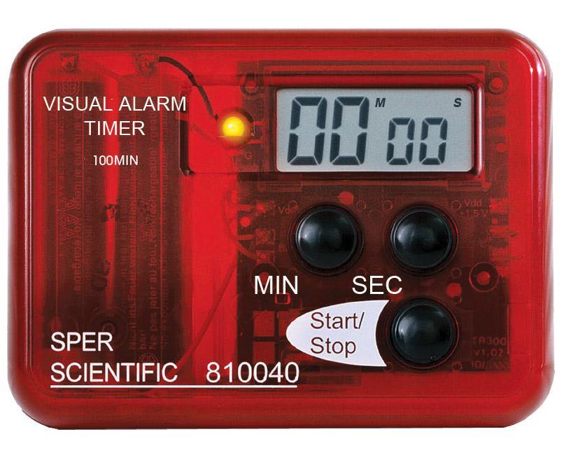 Visual Alarm Timer - 99 Minutes - Sper Scientific