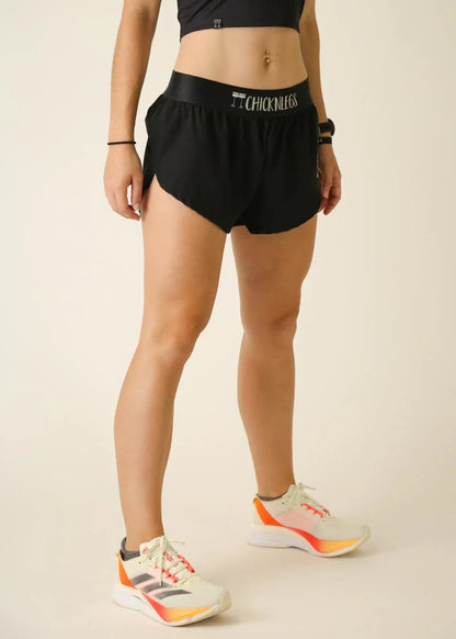 Women's Black 1.5" Split Shorts - ChicknLegs Triathlete Store