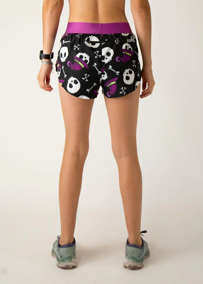 Women's Skulls 1.5" Split Shorts - ChicknLegs Triathlete Store