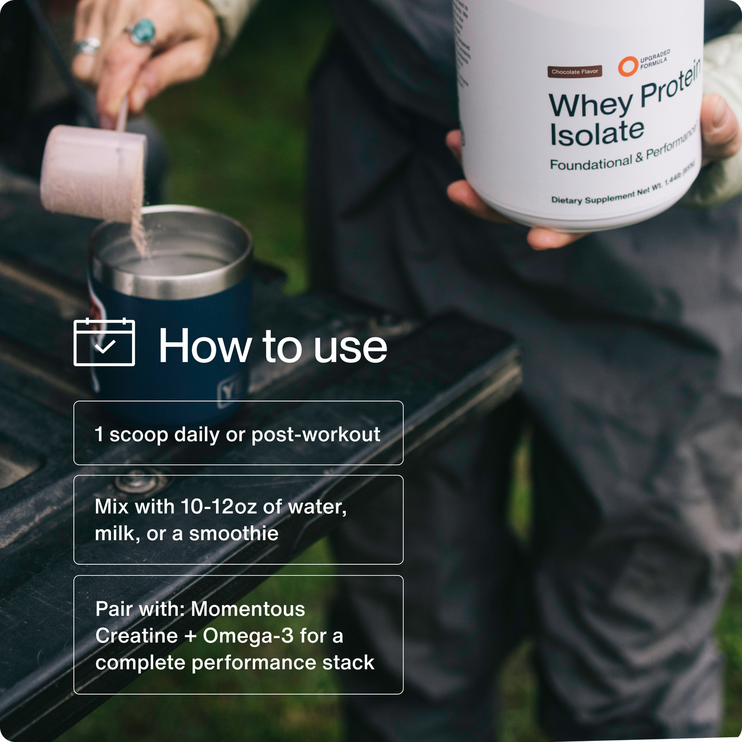 Grass-Fed Whey Protein Isolate Powder - Momentous - The Track and Field Store