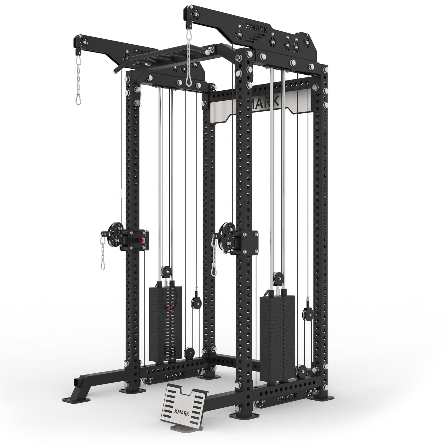 Commercial Half Rack Functional Trainer with Lat Pulldown and Low Row XMARK