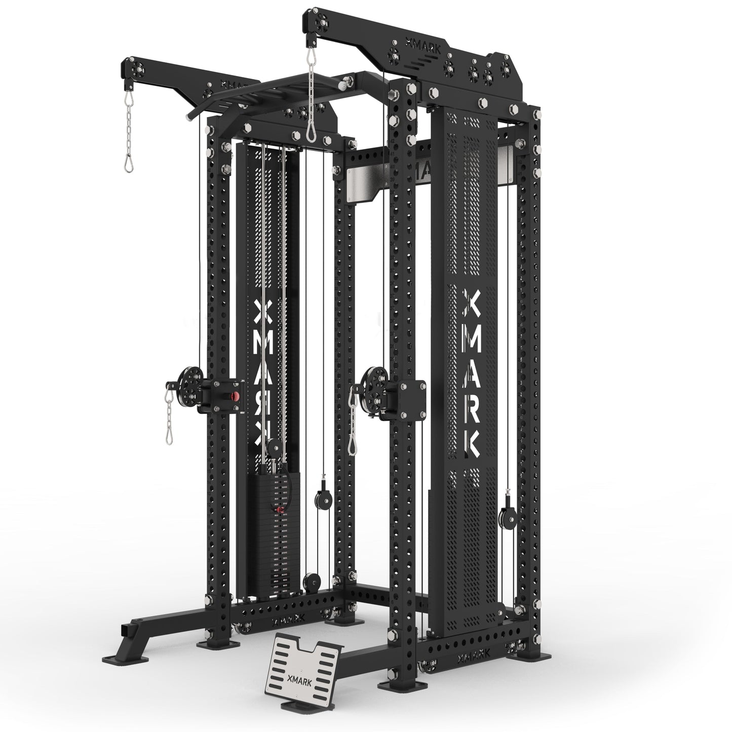 Commercial Half Rack Functional Trainer with Lat Pulldown and Low Row XMARK