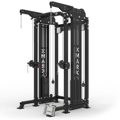 Commercial Half Rack Functional Trainer with Lat Pulldown and Low Row XMARK