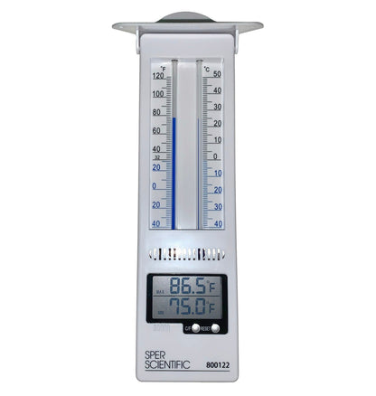 Analog + Digital Mercury-Free Min/Max Thermometer - Sper Scientific