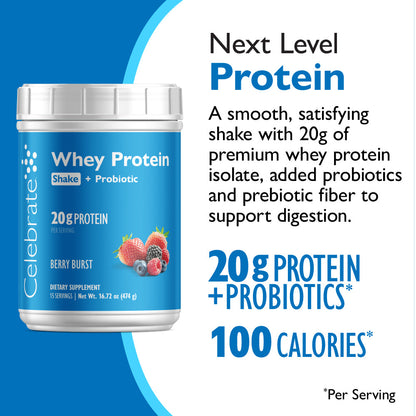 Celebrate® Whey Protein Shake + Probiotic