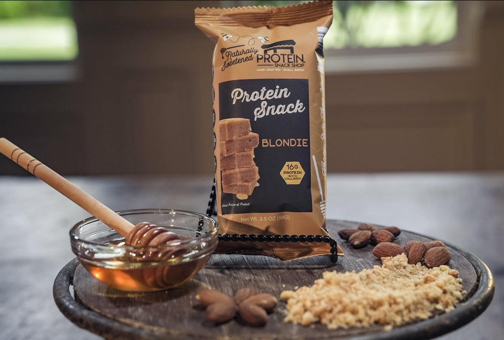 Protein Blondie, 6-Ct, Honey Sweetened, Gluten-Free, Snack Bar - Protein Snack Shop